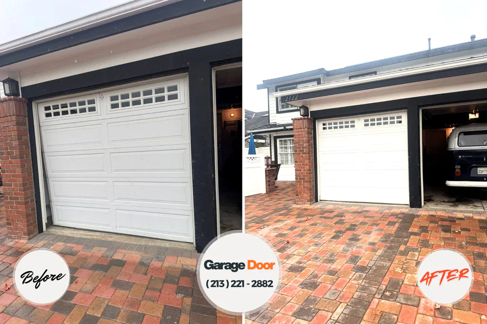 Before and after: garage door repair Beaver Lake, NE